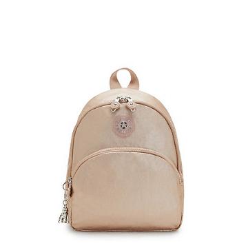 Kipling Paola Small Metallic Ryggsekk Gull | NO 1615XY